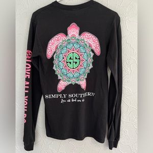 WOMENS SIMPLY SOUTHERN LONGSLEEVE WOMENS LOVE WHAT YOU DO SHIRT SIZE SMALL